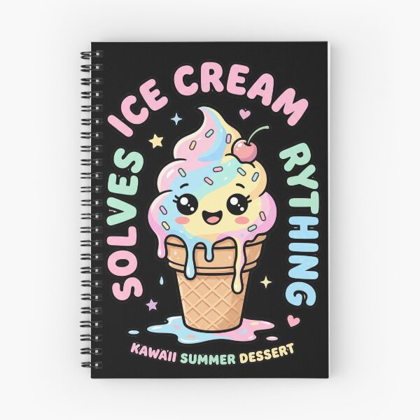 Item preview, Ice Cream Solves Everything Cute Funny Summer Dessert Cartoon Design designed and sold by Im-Ara.