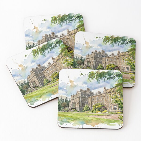 Item preview, Watercolour illustration of Bowhill House, Scottish Borders designed and sold by davidelder.