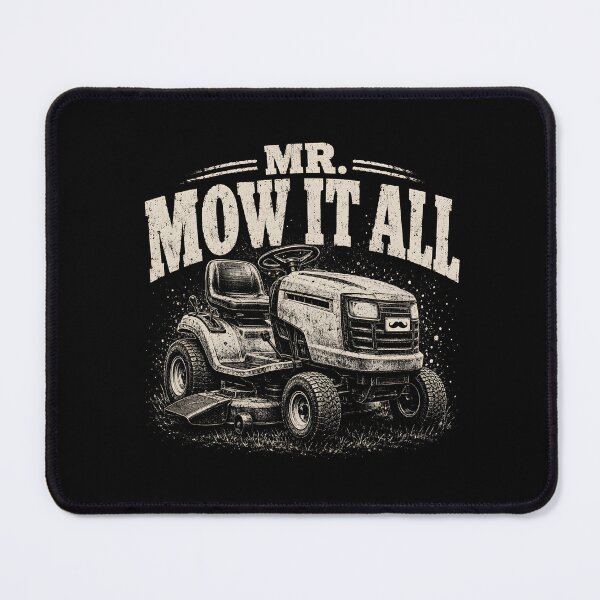 Item preview, Mr. Mow It All Lawn Mower Landscaper designed and sold by zoes-ink.