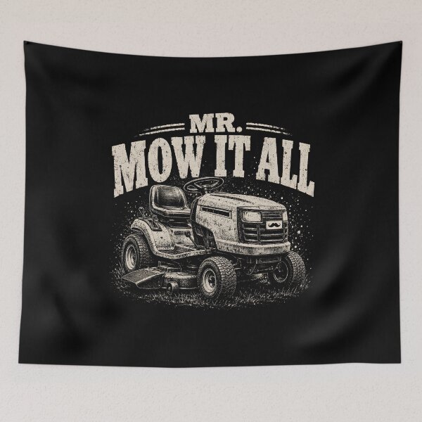 Item preview, Mr. Mow It All Lawn Mower Landscaper designed and sold by zoes-ink.
