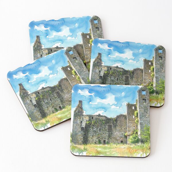 Item preview, Watercolour illustration of Torwood Castle, Falkirk, Scotland designed and sold by davidelder.