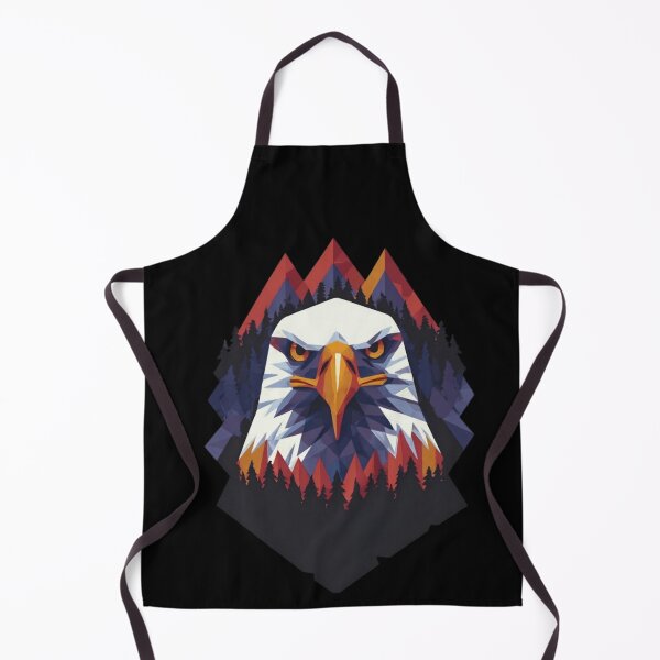 Item preview, Geometric Bald Eagle Mountain Forest Low Poly Art designed and sold by Blurbean.