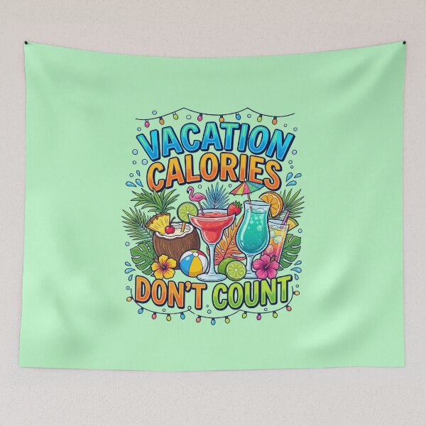 Item preview, Vacation Calories Dont Count Funny Summer Travel Food Humor Design designed and sold by Im-Ara.