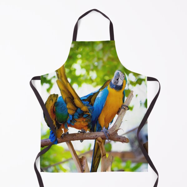 Item preview, Vibrant Blue and Yellow Macaw Parrots - Tropical Jungle Wildlife designed and sold by AbulailArt.