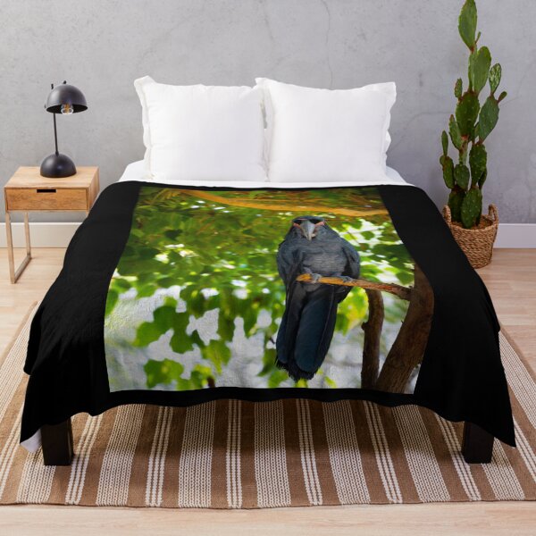 Item preview, Majestic Palm Cockatoo Portrait - Dark Exotic Bird Wildlife Photography designed and sold by AbulailArt.