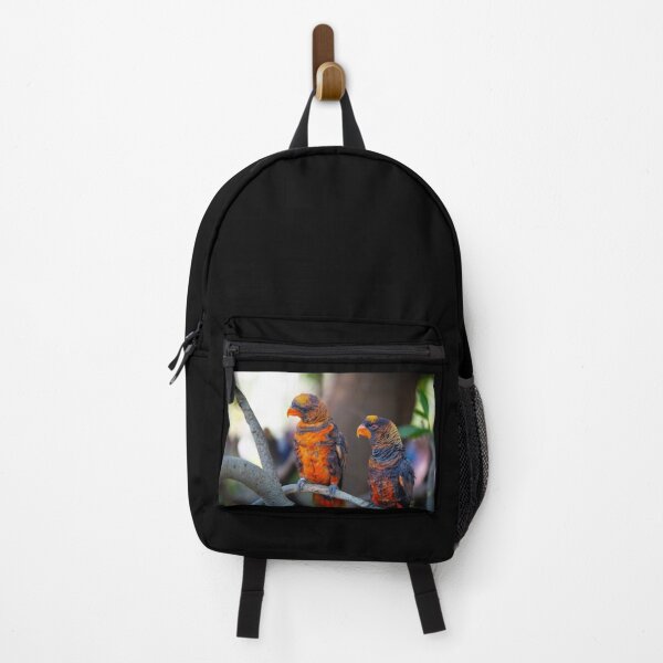 Item preview, Dusky Lory Parrots Perched - Tropical Wildlife Bird Photography designed and sold by AbulailArt.
