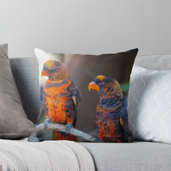 Item preview, Dusky Lory Parrots Perched - Tropical Wildlife Bird Photography designed and sold by AbulailArt.