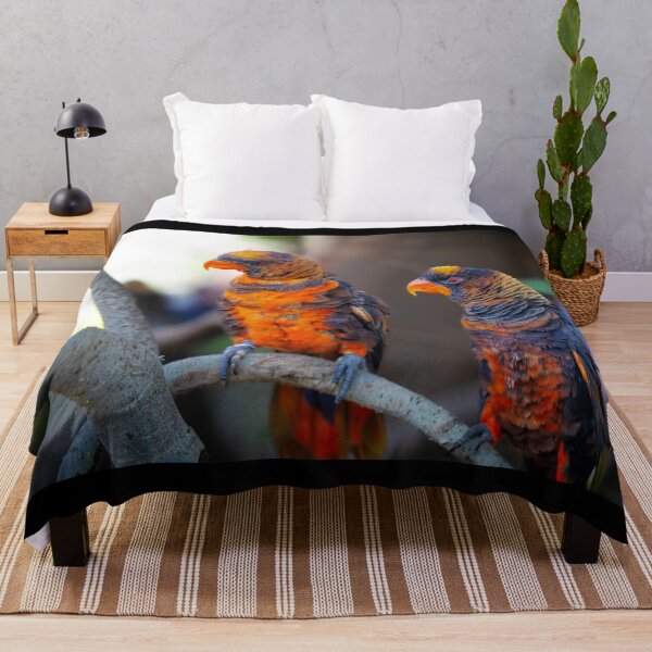 Item preview, Dusky Lory Parrots Perched - Tropical Wildlife Bird Photography designed and sold by AbulailArt.