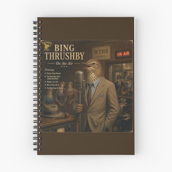 Item preview, Portada del álbum del cantante Bing Thrushby Vintage Crooner designed and sold by MissTerryWoman.