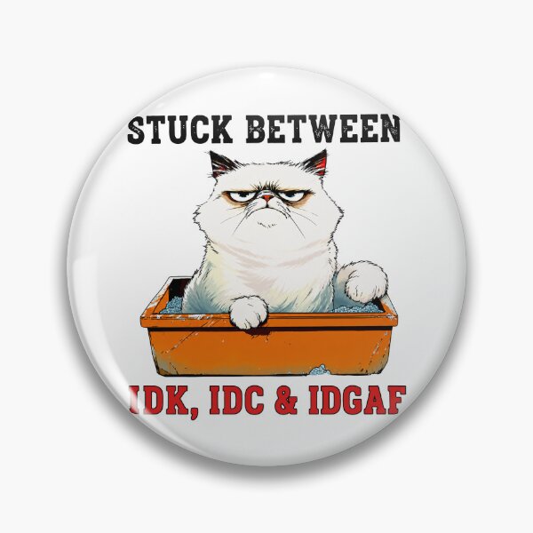 Item preview, Stuck Between IDK IDC And IDGAF Cat designed and sold by LOUP-SOLI.