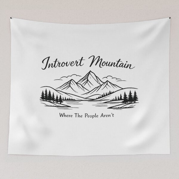Item preview, Introvert Mountain Where The People Arent designed and sold by Art by Debasish.
