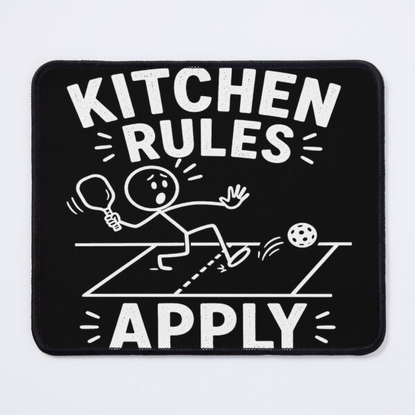 Item preview, Pickleball Kitchen Rules Funny Court Graphic designed and sold by Mindful56.