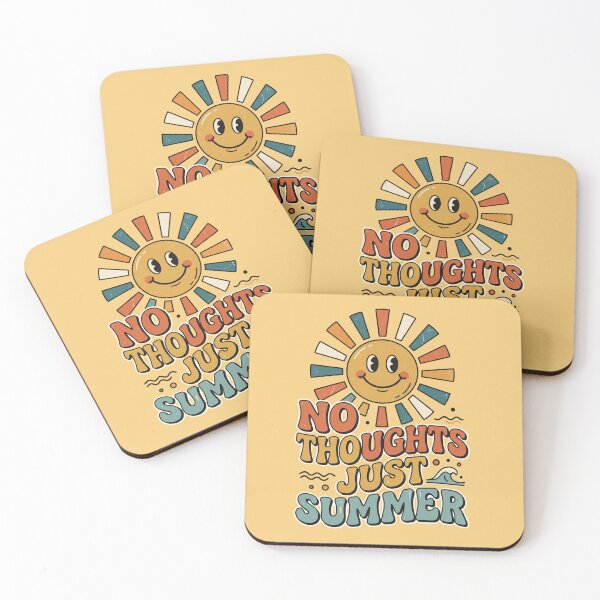 Item preview, No Thoughts Just Summer Funny Meme Sunshine Vacation Retro Design designed and sold by Im-Ara.