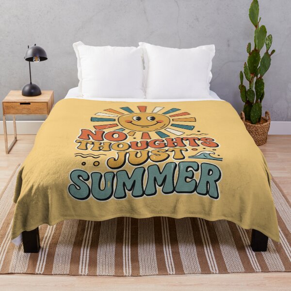 Item preview, No Thoughts Just Summer Funny Meme Sunshine Vacation Retro Design designed and sold by Im-Ara.