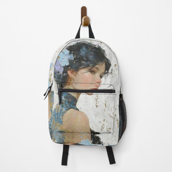 Item preview, Elegant Woman in Blue Cheongsam Oil Painting designed and sold by colorful-white.