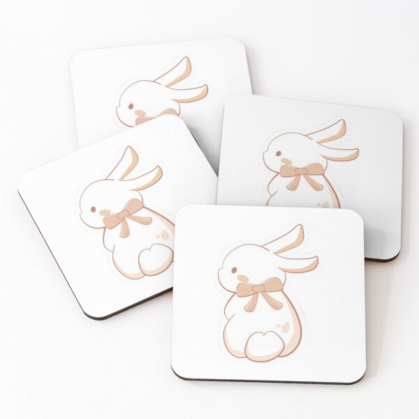 Aperçu de l'œuvre Autocollant lapin mignon | Nœud papillon lapin kawaii | Illustration de lapin aux tons pastel doux créée et vendue par ZYNORAworld.