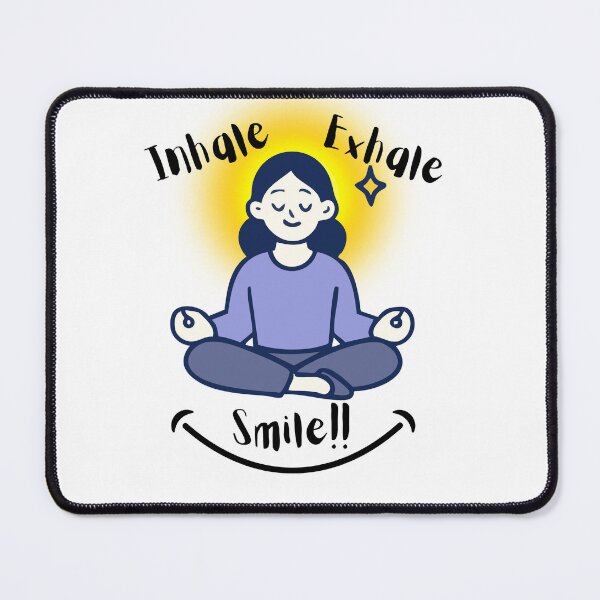 Item preview, Inhale Exhale Meditation Illustration | Mindfulness Yoga Aesthetic Design” designed and sold by Palette-Vibes.
