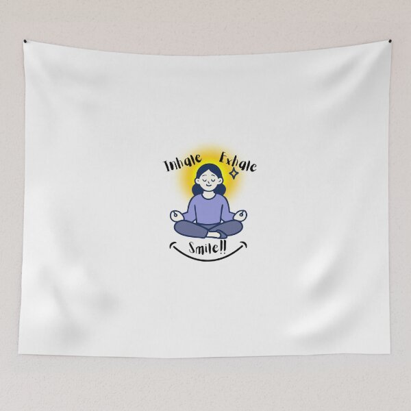 Item preview, Inhale Exhale Meditation Illustration | Mindfulness Yoga Aesthetic Design” designed and sold by Palette _Vibes.