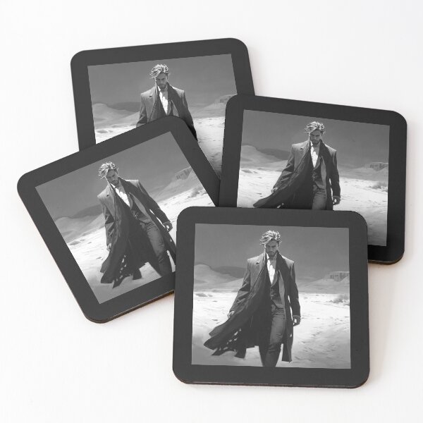 Item preview, Black and White Mysterious Man in Long Coat  designed and sold by inkoutninja.