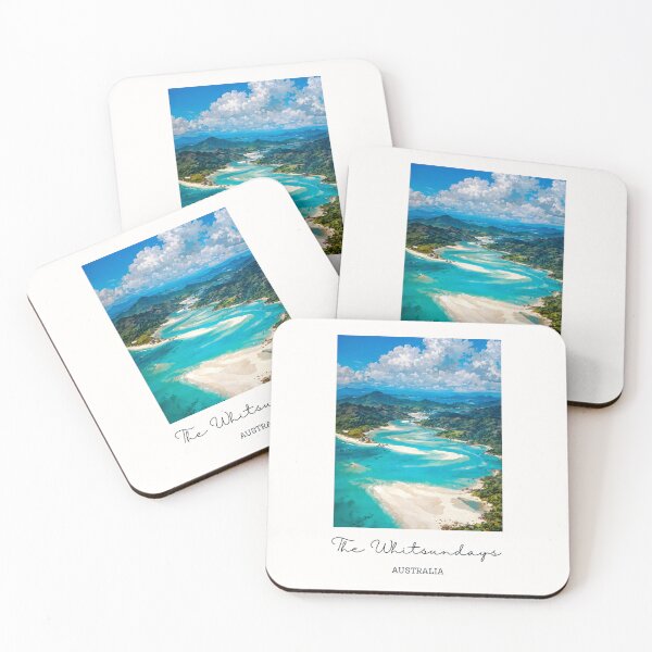 Item preview, Whitsundays Australia Tropical Island Beach - Vintage Souvenir designed and sold by twentytwo ART souvenir designs.