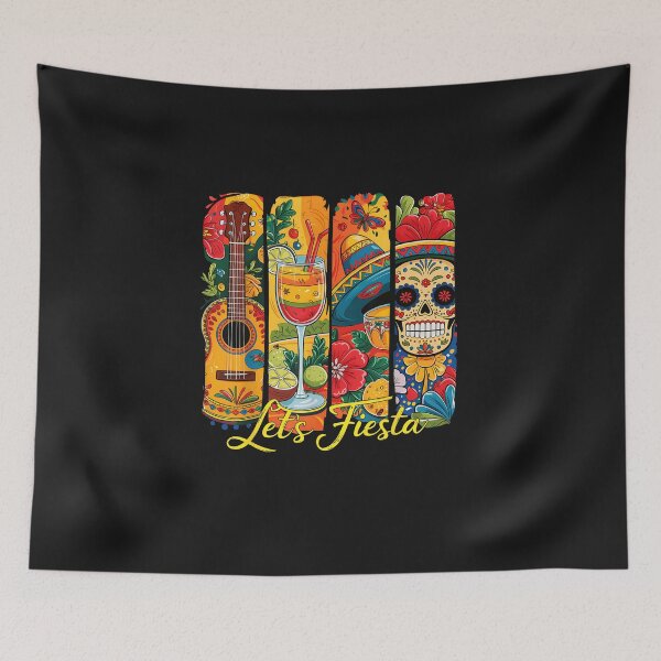 Item preview, Funny Cinco De Mayo Let's Fiesta Sombrero Hat Guitar Men designed and sold by FrankIsabel.