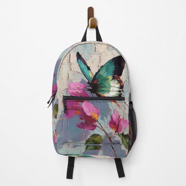 Item preview, Vibrant Butterfly on Pink Flowers Oil Painting designed and sold by colorful-white.