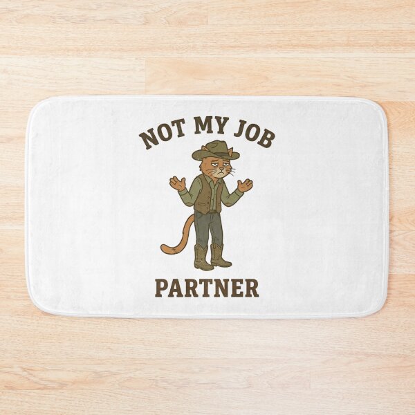 Item preview, Funny Cowboy Cat Not My Job Partner T-Shirt – Retro Western Meme designed and sold by DIRTYSKETCHH.