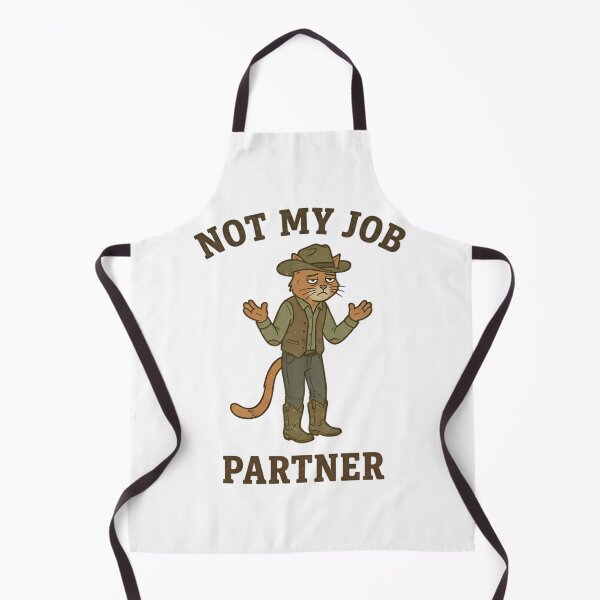 Item preview, Funny Cowboy Cat Not My Job Partner T-Shirt – Retro Western Meme designed and sold by DIRTYSKETCHH.
