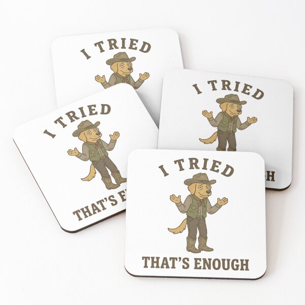 Item preview, Funny Cowboy Dog I Tried That’s Enough T-Shirt – Retro Western Humor designed and sold by DIRTYSKETCHH.
