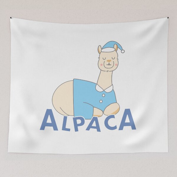 Item preview, Cute Sleeping Alpaca in Blue Pajamas Nightwear designed and sold by SulariTDsign.