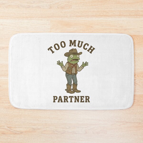 Item preview, Funny Cowboy Frog Too Much Partner T-Shirt – Retro Frog Meme Design designed and sold by DIRTYSKETCHH.