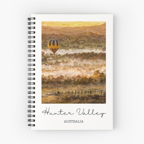 Item preview, Hunter Valley Hot Air Balloon Golden Hour - Vintage Souvenir designed and sold by twentytwo ART souvenir designs.