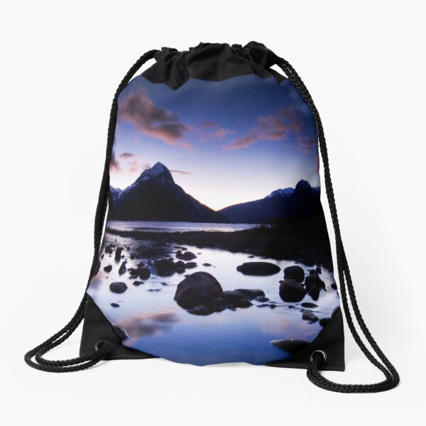 Milford Sound, Last Glow Drawstring Bag