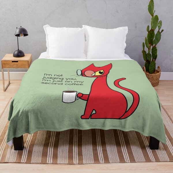 Item preview, Red Cat with second coffee designed and sold by Konopikyu.
