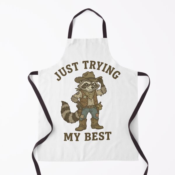 Item preview, Funny Cowboy Raccoon Just Trying My Best T-Shirt – Retro Meme Shirt designed and sold by DIRTYSKETCHH.