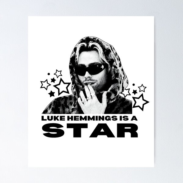 Item preview, WHITE Luke is a star  star 5 seconds, boyband designed and sold by MBSdesingArt.