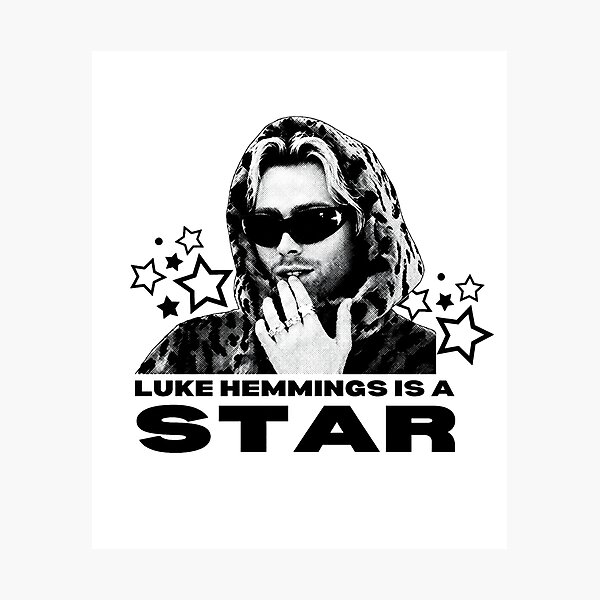 Item preview, WHITE Luke is a star  star 5 seconds, boyband designed and sold by MBSdesingArt.