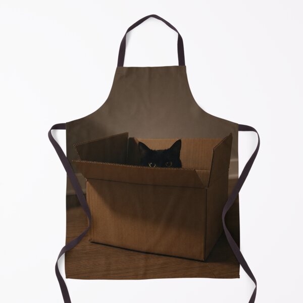 Item preview, Hidden Black Cat in Cardboard Box, Cozy Minimalist Cat Photography Poster designed and sold by DrizzyV.