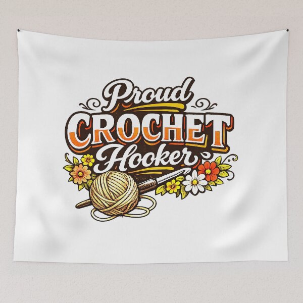 Item preview, Proud Crochet Hooker Yarn Craft Funny designed and sold by Art by Debasish.