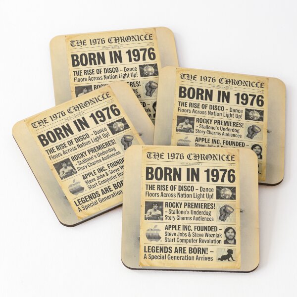 Item preview, ✨Born in 1976 Vintage Newspaper Design designed and sold by CheersTOGETHER.