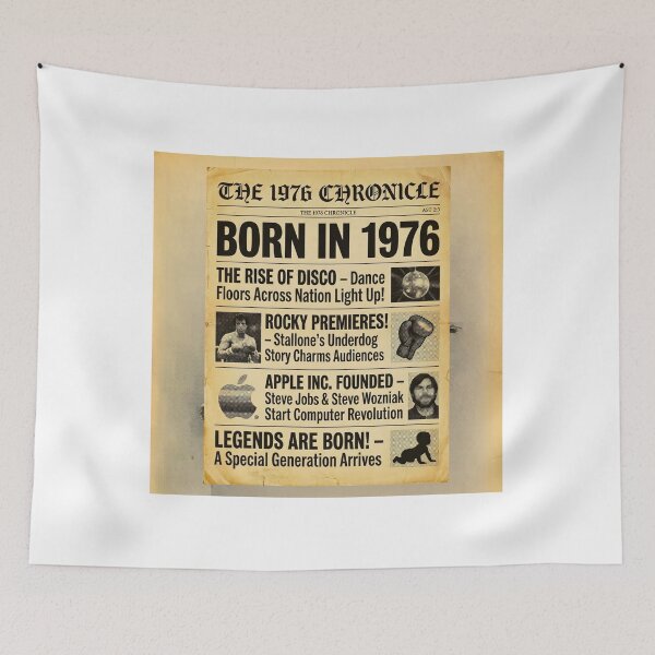 Item preview, ✨Born in 1976 Vintage Newspaper Design designed and sold by CheersTOGETHER.