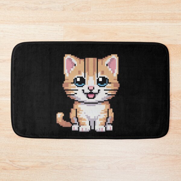 Item preview, Kitten Smiling Pixel Art designed and sold by BhadzCheetah.