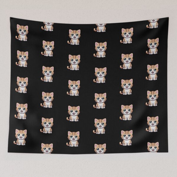 Item preview, Kitten Smiling Pixel Art designed and sold by BhadzCheetah.