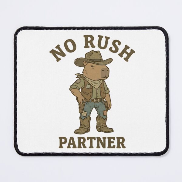 Item preview, Funny Cowboy Capybara No Rush Partner T-Shirt – Retro Chill Meme designed and sold by DIRTYSKETCHH.