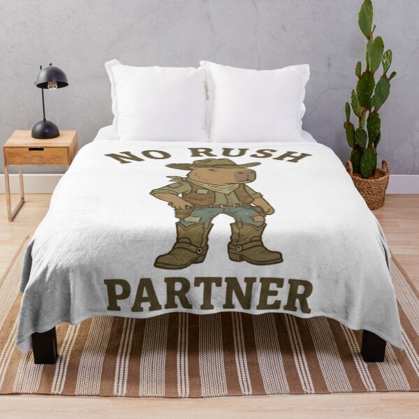 Item preview, Funny Cowboy Capybara No Rush Partner T-Shirt – Retro Chill Meme designed and sold by DIRTYSKETCHH.