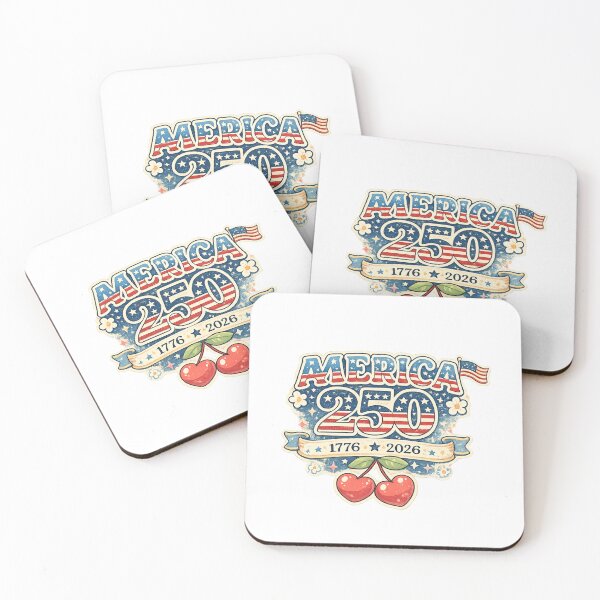 Item preview, Cute Retro America 250th Anniversary - Aesthetic Cherry Heart USA 1776-2026 Sticker Style designed and sold by MojNetSerwis WWK.