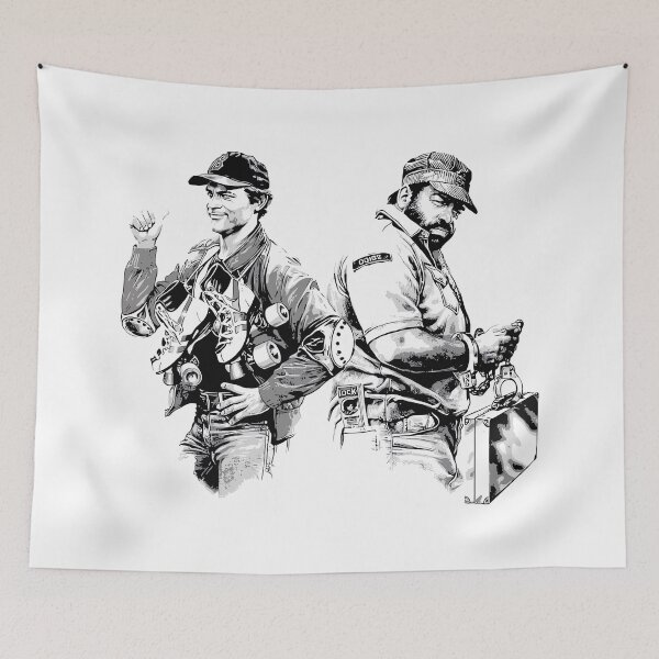 Item preview, Bud Spencer and Terence Hill, Go for It, stencil style | Nati con la camicia | budflux.com designed and sold by Budflux.