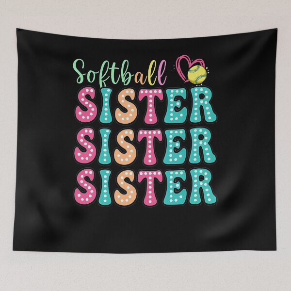 Item preview, Colorful Softball Sister Polka Dot Design designed and sold by LarryMBrown.