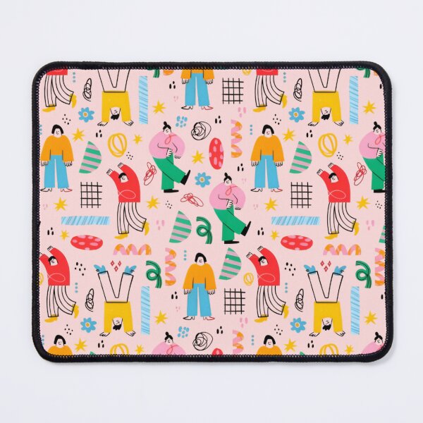 Item preview, Playful Abstract People Pattern - Colorful Modern Doodle Art designed and sold by Rangmanch.