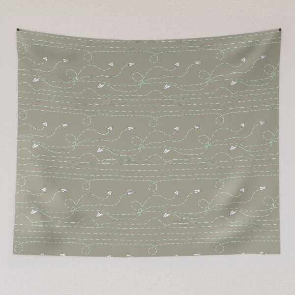 Item preview, Paper Planes -  Teal and Olive designed and sold by MelnDesign.